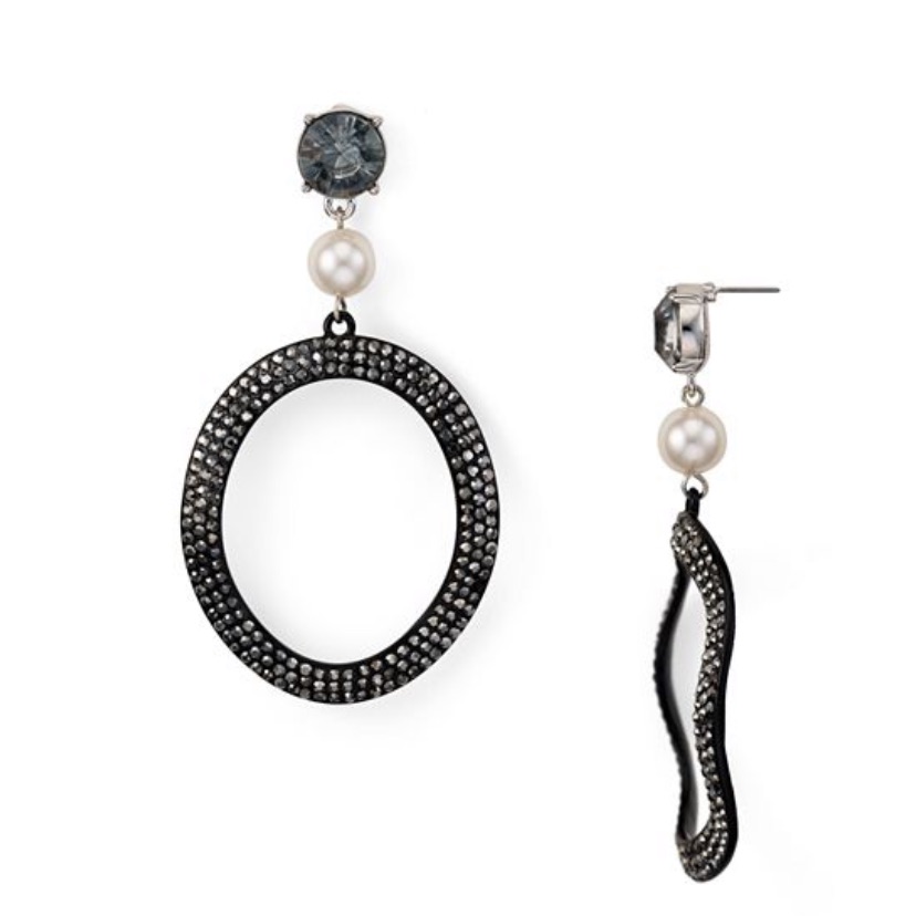 Bloomingdales’s Aqua Drop Hoop Earrings